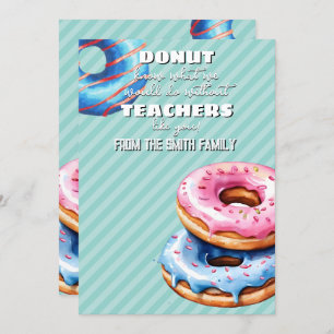 donut weten wat te doen cadeau KAART HOLDER docent