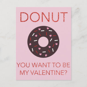 Donut, wil je mijn Valentijn worden? Funny Briefka Feestdagenkaart