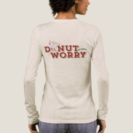 Donut Worry Be Happy Grappig Retro T-Shirt