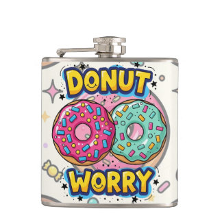Donut Worry Fles Heupfles