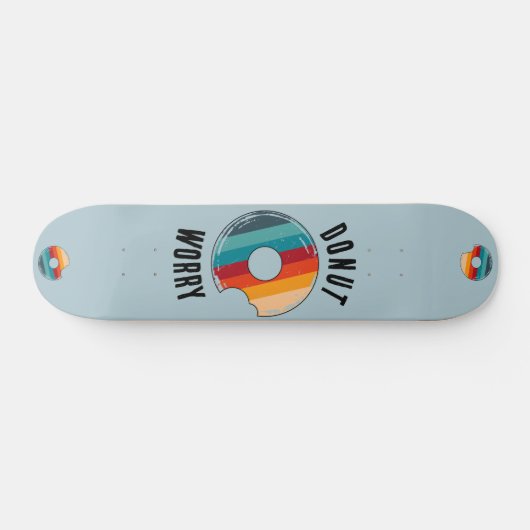 Donut Worry Green Retro Skateboard Deck (Horz)