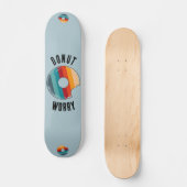 Donut Worry Green Retro Skateboard Deck (Recto)