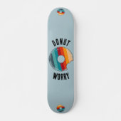 Donut Worry Green Retro Skateboard Deck (Devant)