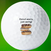 Donut Worry, Just Swing Stack van Chocolade Donuts Golfballen