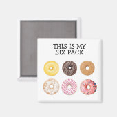 Donut zes pakmagneet magneet (Voorkant / Achterkant)