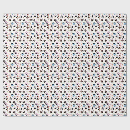 Donuts and Degrees Afstuderen Pattern Cadeaupapier (Vlak)