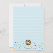 Donuts and Diapers Baby Boy Sprinkle Chalkboard Kaart (Achterkant)