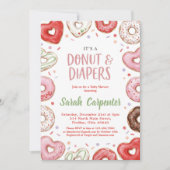 Donuts and Diapers Baby Shower Sprinkle Pastel Kaart (Voorkant)