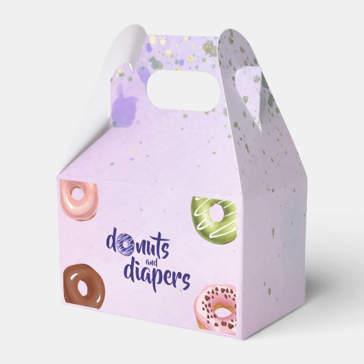 Donuts and Diapers Baby Sprinkle Shower Bedankdoosjes (Voorkant Zijde)