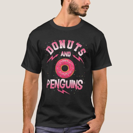 Donuts And PENGUINS  Doughnut PENGUIN T-shirt (Voorkant)