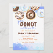 Donuts Anniversaire Boy Invitation (Devant)