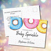 Donuts Baby Sprinkl Invitation Carte postale