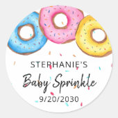 Donuts Baby Sprinkle Ronde Sticker (Voorkant)