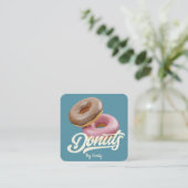 Donuts Bakery Carré Carte de visite (Debout devant)