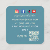 Donuts Bakery Carré Carte de visite (Dos)