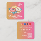 Donuts Bakery Carré Carte de visite (Devant / Derrière)
