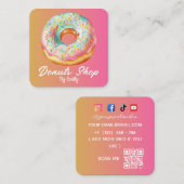 Donuts Bakery Carré Carte de visite (Devant / Derrière)