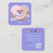 Donuts Bakery Carré Carte de visite (Devant / Derrière)