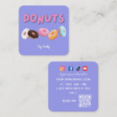 Donuts Bakery Carré Carte de visite (Devant / Derrière)