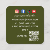 Donuts Bakery Carré Carte de visite (Dos)