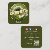 Donuts Bakery Carré Carte de visite (Devant / Derrière)
