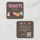Donuts Bakery Carré Carte de visite (Devant / Derrière)