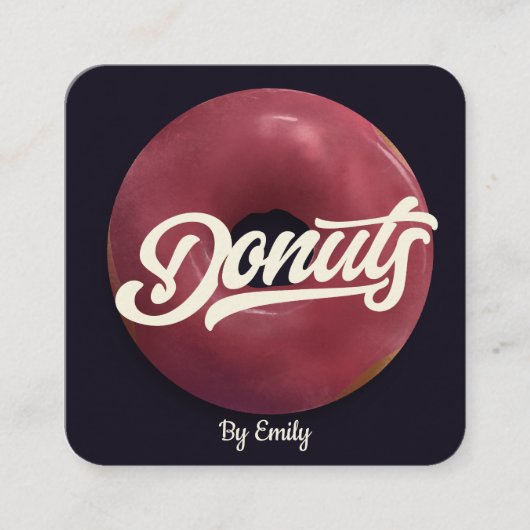 Donuts Bakery Carré Carte de visite (Devant)