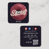 Donuts Bakery Carré Carte de visite (Devant / Derrière)