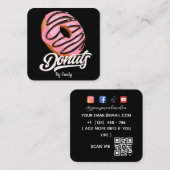 Donuts Bakery Carré Carte de visite (Devant / Derrière)