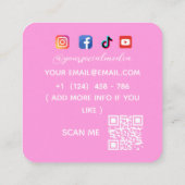 Donuts Bakery Carré Carte de visite (Dos)