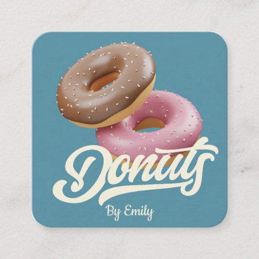 Donuts Bakery Square Visitekaartje (Voorkant)
