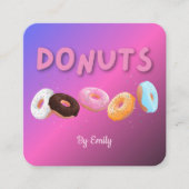Donuts Bakery Square Visitekaartje (Voorkant)