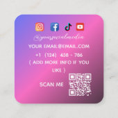 Donuts Bakery Square Visitekaartje (Achterkant)