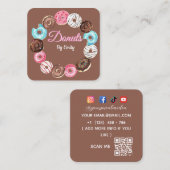 Donuts Bakery Square Visitekaartje (Voorkant / Achterkant)