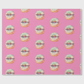 Donuts besprenkelt waterverf inpakpapier (Vlak)