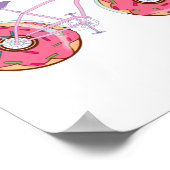 Donuts Bike - Funny Bicycle met Doughnut Wheels Poster (Hoek)