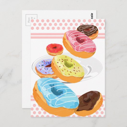 Donuts Briefkaart (Voorkant / Achterkant)