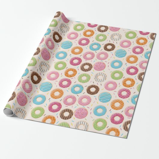 Donuts Cadeaupapier (Uitgerold)