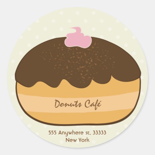 Donuts Cafe Sticker (Voorkant)