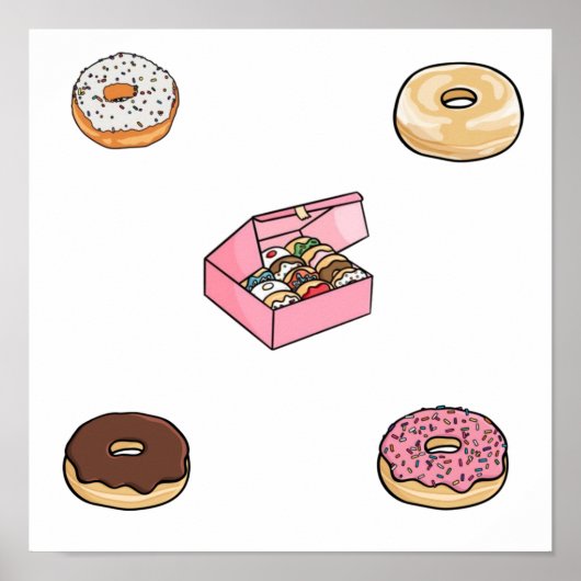 Donuts collectie poster (Voorkant)
