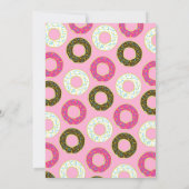Donuts colorés 1er anniversaire Invitations (Dos)