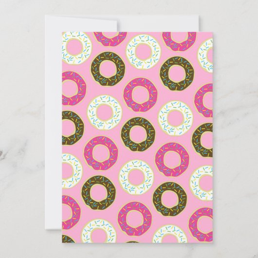 Donuts colorés 1er anniversaire Invitations (Dos)
