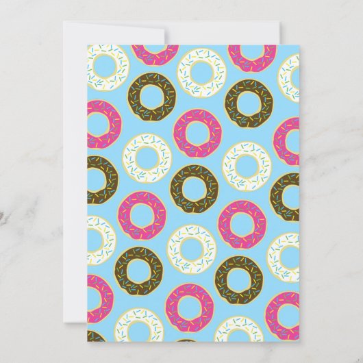 Donuts colorés 1er anniversaire Invitations (Dos)
