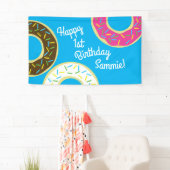 Donuts Colorful Doughnuts1st Birthday Party Theme Spandoek (Insitu)