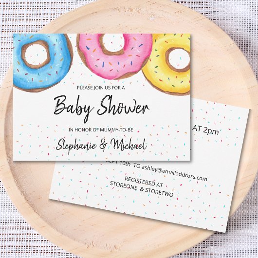 Donuts Couples Baby shower Invitation