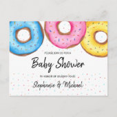 Donuts Couples Baby shower Invitation Briefkaart (Voorkant)