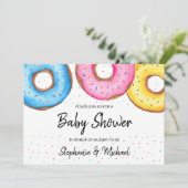 Donuts Couples Baby shower Invitation Kaart (Staand voorkant)