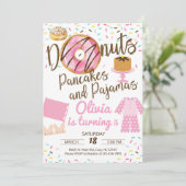 Donuts, crêpes et pyjamas, invitation au sommeil. (Debout devant)