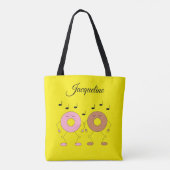Donuts dansants Sac fourre-tout jaune (Dos)