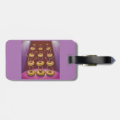 Donuts dansen grillige donut personages bagagelabel (Achterkant horizontaal)